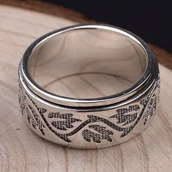 Karalius elnias S925 sterlingas sidabro žiedas sidabro juvelyriniai dirbiniai didmeninė antikos stiliaus papuošalai mėgėjams perdavimo žiedas