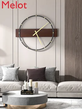 Namo Šiaurės Laikrodis Sieninis Laikrodis Mados Minimalistinės Kūrybos Asmeninį Kambarį, Paprasta ir Šviesos Luxury Art prie Sienos Montuojamas