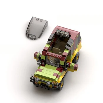 BuildMoc Juros periodo Serijos Technic Žaislų SS Mini Automobilių Tour Transporto priemonių Klasikinio Filmo Džiunglių Nuotykių Sunkvežimių Surinkti Blokai