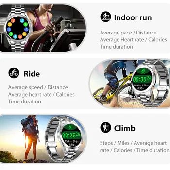 LIGE 2020 Plieno Juosta Smart Watch Vyrai Visiškai Jutiklinį Ekraną Sporto Treniruoklių Žiūrėti Vandeniui Bluetooth 