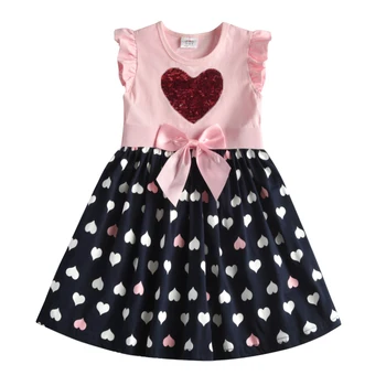Bamblys Suknelės Mergaitėms Medvilnės Drabužius trumpomis Rankovėmis Princesė Dress Vaikams, Cartoon Suknelės Vaikams Drabužių Baby Girl Dress