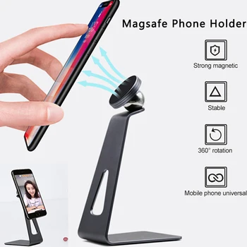 Darbalaukio Magnetinio Telefono Laikiklis iPhone 12 Magsafe Stovėti 360 Sukimosi Tablet Metalo Telefono Turėtojas Paramą, skirtą 