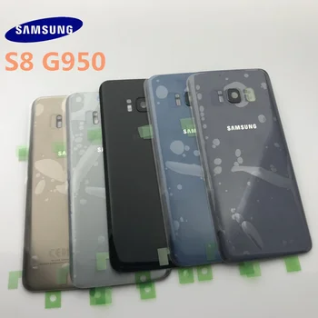 Originalus Samsung Galaxy S8 G950 G950F Visą Būsto Atveju Galinį Dangtelį, Priekiniai Ekrano Stiklo Objektyvas+Vidurį Rėmo Pilnas Dalys+ĮRANKIAI