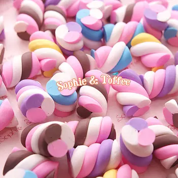 (20 piecees/lot)Molio spalva cotton candy šaldytuvas magnetas