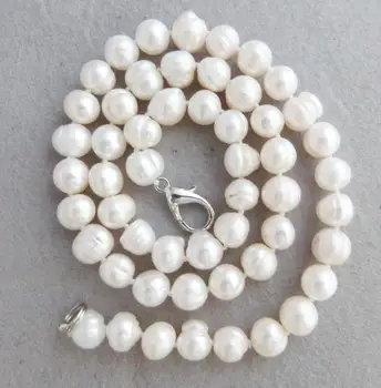 9-10MM specialias pardavimo iš gamtos (siūlus), gėlavandenių perlų vėrinį 18 cm