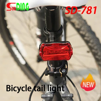 Karšto pardavimo sunding SD-781bicycle Šviesos diodų (LED Uodegos Šviesos Naktį Jojimo Pabrėžti užpakalinis žibintas atsparus Vandeniui Dviračių Uodegos Šviesos
