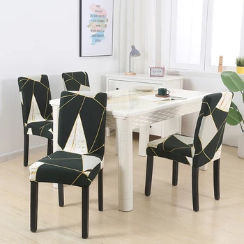 Styginių spausdinti ruožas kėdė padengti valgomasis office pokylių kėdė raštas elastinga medžiaga fotelis dangtis