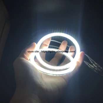 HochiTech Ultra ryškūs SMD baltos spalvos LED angel eyes 2500LM 12V halo žiedas rinkinys, šviesos važiavimui dieną DRL, skirta Hyundai ix35 2010-2012 m.