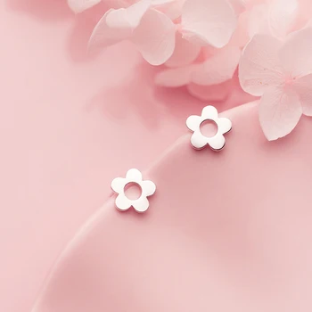 MODIAN Minimalistinės Mados Augalų Stud Auskarai Moterims, Originali 925 Sterlingas Sidabro Paprasta Mažytė Gėlių Ausies Fine Jewelry Bijoux