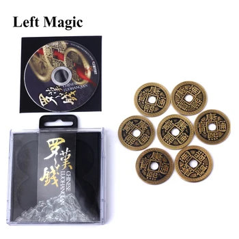 Kinijos LuohanQian (Dydis Kaip Morgan Monetos 38mm) Deluxe Kinijos Senovės Monetų Rinkinys Magic Tricks, Įtrauktus/Vanishing Arti Rekvizitai