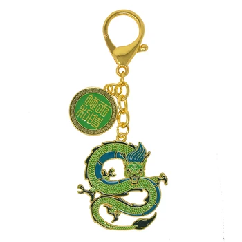 Feng shui Green Dragon Mėnulio Dvarą Kabinti Animacinių filmų Keychain W4308