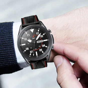 AKGLEADER Naujausias natūralios Odos juosta, diržu, Samsung Galaxy Žiūrėti 3 41mm 45mm 46mm smart watch 