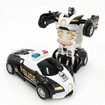 Vaikų Žaislas Automobilio Modelio Policijos Automobilis Traukti Atgal Iškilimų Transformuoti Deformacijos Robotas 2 In 1 Automobilio Modelį Rc Automobilių Berniukas Žaislą Dovanų