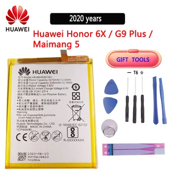 Originalios Telefonų Baterijos HB386483ECW+ Už Huawei Honor 6X / G9 plius / Maimang 5 / GR5 2017 3340mAh Baterijos Pakeitimas