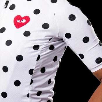 2020 Limited Edition Meilužis Black dot balta Dviračių džersis kostiumas Moterims Vasaros trumpas rankovėmis MTB Pora dėvėti Camisa de ciclismo