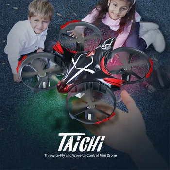 JJRC H56 TaiChi Mini Drone Infraraudonųjų spindulių Jutikliai, Gestu Kontroliuoti RC Sraigtasparnis Kišenėje Quadcopter RTF Brometer Kalėdų Žaislus Vaikams