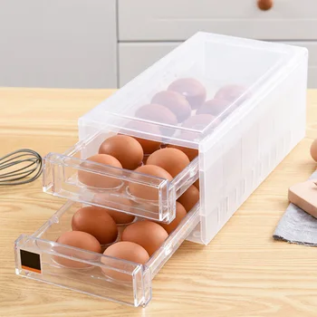 24 Tinklelis Stalčių Tipo, Aišku, Kiaušinių Laikymo Dėžutė Virtuvės Kiaušinių Dėklas Plastikinis Kiaušinis Konteinerių Atveju Šaldytuve Šviežios Saugojimo Boxs Organizatorius