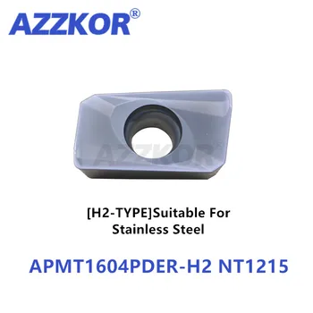 APMT1135PDER-H2 NT1215 Karbido Įdėklai Pjovimo CNC Frezavimo Endmills Įrankiai, Nerūdijančio Plieno AZZKOR Lydinio Įdėklai APMT1604PDER