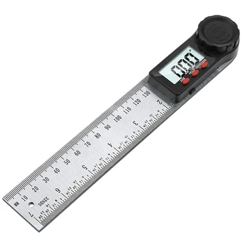 1Pcs 200/300mm 0-360° Laipsnių Skaitmeninė Matlankis Kampas Valdovas LCD Ekranas Nerūdijančio Plieno Finder Metrų Goniometer Inclinometer