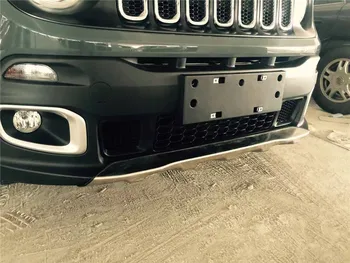 Aukštos kokybės Nerūdijančio plieno priekinis ir galinis Bamperis Raštas Slydimo Plokštė padengti Automobilio stilius už Jeep Renegade 2016-2018