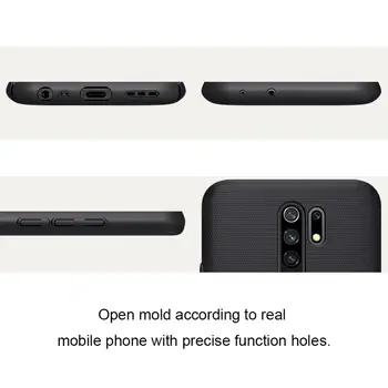 Už Xiaomi Redmi 9 Premjero Atveju redmi 9 padengti NILLKIN Matinio stiklo Matinis KOMPIUTERIO Kietąjį Galinį Dangtelį Atveju redmi9 dovana telefono turėtojas