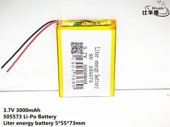 10vnt Litro energijos baterija Gera Qulity 3.7 V,3000mAH,505573 Polimeras ličio jonų / Li-ion baterija ŽAISLŲ,CENTRINIS BANKAS,GPS,mp3,mp4