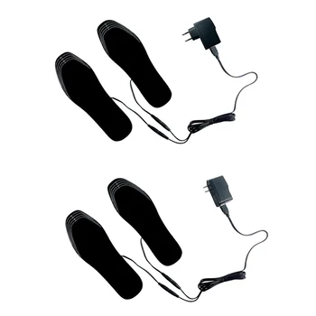 USB Šildomi Vidpadžiai Pėdos Šiltos Žiemos Lauko Sporto Batų Pad Mat w/ Adapteris Elektriniai Šildomi Vidpadžiai Šiltos Kojinės Kojų Šildytuvas Unisex