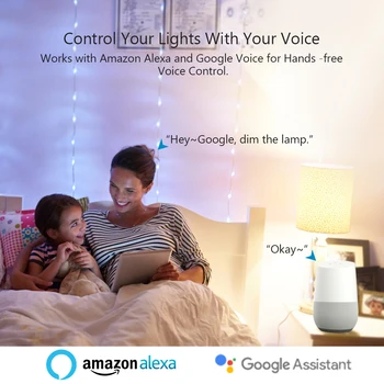 Tuya Smart Gyvenimo APP Pritemdomi E27 WiFi RGB LED Lemputės Šviesos Valdymas Balsu Echo Alexa, Google 