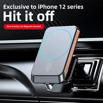 Už Magsafe iPhone12 Pro ProMax Mini Naujausias 15W Magnetinis Įkroviklis Automobilių Mount Greito Įkrovimo Angos Įrengimo Magnetas Telefono Turėtojas