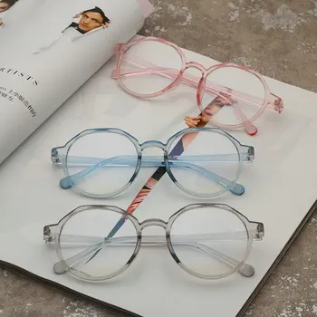2018 Naujas Mielas Vintage Stiliaus Akiniai Moterų Akiniai, skaidrūs Rėmeliai Apvalių Akinių Rėmeliai Optinio Kadro Oculos Femininos Gafas