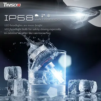 TXVSO8 6000K 9006 HB4 Led lempos 20000LM Automobilių Žibintų Lemputės 12V 110W Universalus Automatinis priekinių Žibintų Led Žibintai Ampulä-2020 m.