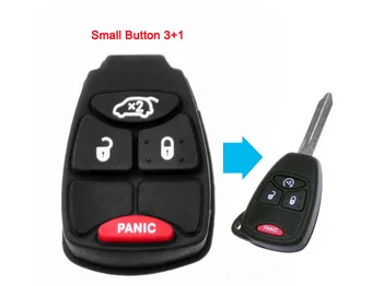Naujas Pakaitinis Gumos Mygtuką Padas Chrysler, Jeep, Dodge 3+1 Mygtuką Nuotolinio valdymo mygtukas (Mažas Mygtukas)5VNT/daug