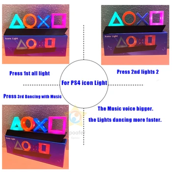 2020 Naują Balso Valdymo Žaidimas Piktogramą Žaidimo Scenos Šviesos Reguliavimas Piktogramą Šviesos PS4 Valdiklio Mygtuką