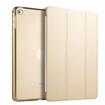 RYGOU Case for iPad 2 Oro M., Yippee Spalvos PU+Skaidri VNT Atgal Ultra Plonas lengvas Odinis dėklas iPad Air 2 6 Gen