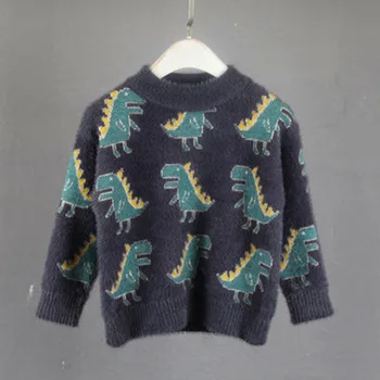 2020 m. žiemos berniukas, mergaitė, vaikas, storas Megztas dugno golfo marškinėliai kieto aukštos apykaklės megztinis megztinis rudenį