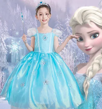 Disney Vaikams, Suknelės Mergaitėms Elsa Kostiumas Princesė Dress Helovinas Kalėdų Vakarėlį Cosplay Vaikų Drabužių Elegantiškas Geras