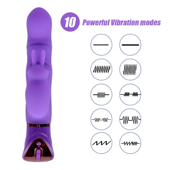 Galingas G spot Dildo Vibratorius 10 Greičio Triušis Klitorio Stimuliatorius Moterų Masturbator Makšties Vibratorius Erotiniai Sex Žaislų Moteris