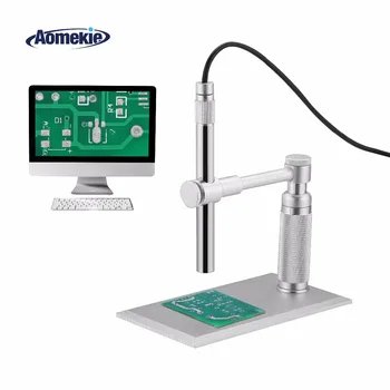 AOMEKIE 500X Skaitmeninį USB Mikroskopą, 2MP HD Vaizdo Kamera, Stendas Elektronų Pen Endoskopą Odos Dentisty Detektorius PCB Litavimo Įrankis