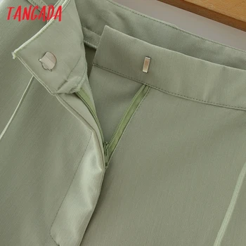 Tangada moterims, šviesiai žalias kombinezonas ziajać kostiumas nustatyti švarkas švarkas & kelnių, kelnių 2 vienetų rinkinį 