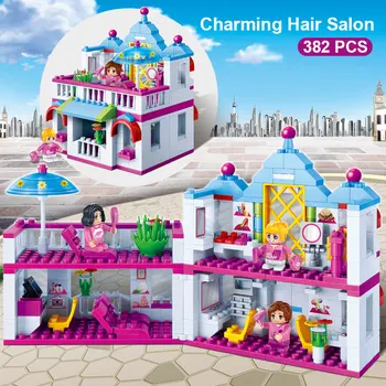 BanBao Švietimo Blokai Plaukų Grožio Salonas Plytų Modeliai Žaislas junginys kintamumas namas, Mergaitėms, Vaikams, Vaikų Draugas