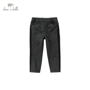 DKH14211 dave bella rudenį 5Y-13Y vaikų berniukų mados dryžuotas kišenių kelnės vaikams boutique atsitiktinis pilno ilgio kelnės