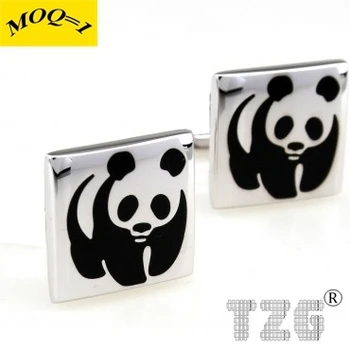 TZG10088 Panda Cufflink Manžetai Nuorodą, 1 Pora Nemokamas Pristatymas Skatinimo