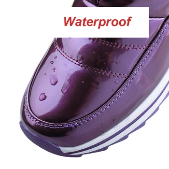 Aukštos kokybės moterų batai 2020 nauja siunta vandeniui storas kailis žiemos batai neslidūs moterys, platformos, sniego batai