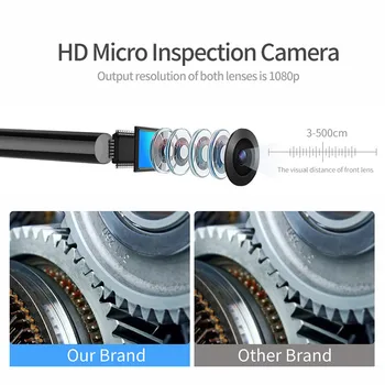 1080P HD Endoskopą Kamera Dviguba 8mm Objektyvas Su 8 Led Šviesos IP67 Pramonės WiFi Endoskopą Tikrinimo Kamera, Skirta 