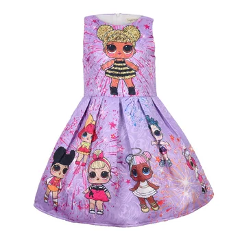 LOL Staigmena Lėlės Princesė Dress Baby Girl Vasaros Rankovių Sijonai Vaikams Šalies Helovinas Drabužiai Vaikams, Kostiumai, Suknelės