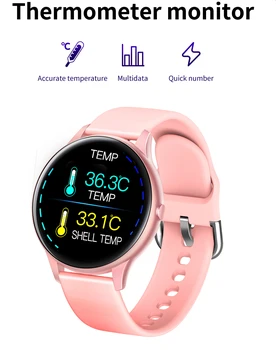 Termometras Smart Watch Vyrų Vandeniui Širdies ritmas, Kūno temperatūra Smartwatch Vaikai Moterų Sporto Smart Laikrodis 
