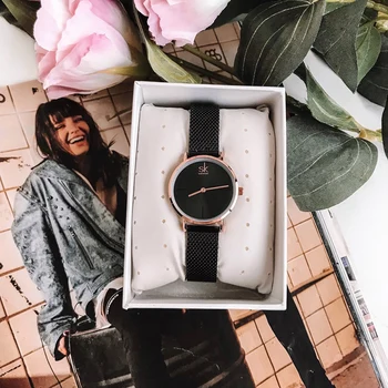 Shengke Originalūs Laikrodžiai Moterims Nerūdijančio Plieno Ponios Kvarco Žiūrėti Reloj Mujer 2019 SK Prabanga Ultra Plonas Dial Laikrodžiai Moterims