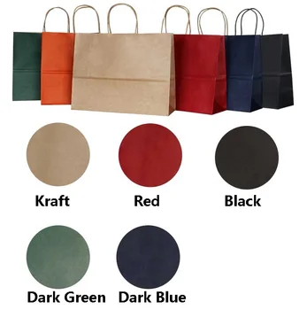 10VNT kraft dovanų popieriaus maišelį su rankena 33X25X12CM / horizontalus Daugiafunkcį vestuves bag/Madingas audinys batai, krepšiai