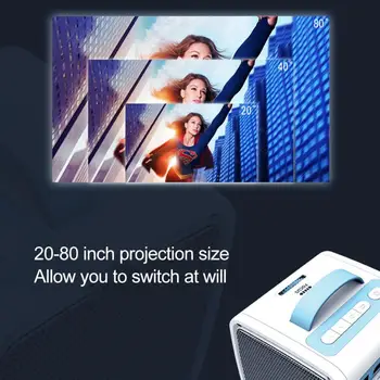 Q2 Mini Projektorius, nešiojamas LED namų kino projektoriai Remti 1080P 700 Liumenų Vaikai vaizdo projektorius dėl mobiliojo telefono