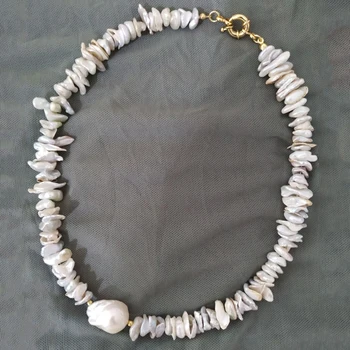 Prabangus natūralios nereguliarus pearl zawalcowany karoliai Mados žavesio papuošalai aksesuaras moterims baroko perlas pakabukas choker